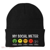 My Social Meter Funny Introvert Too Many People Sarcasm Beanie thumb 0