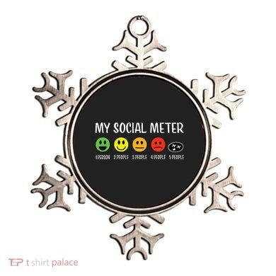 My Social Meter Funny Introvert Too Many People Sarcasm Ornament