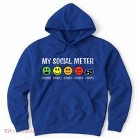 My Social Meter Funny Introvert Too Many People Sarcasm Hoodie thumb 0
