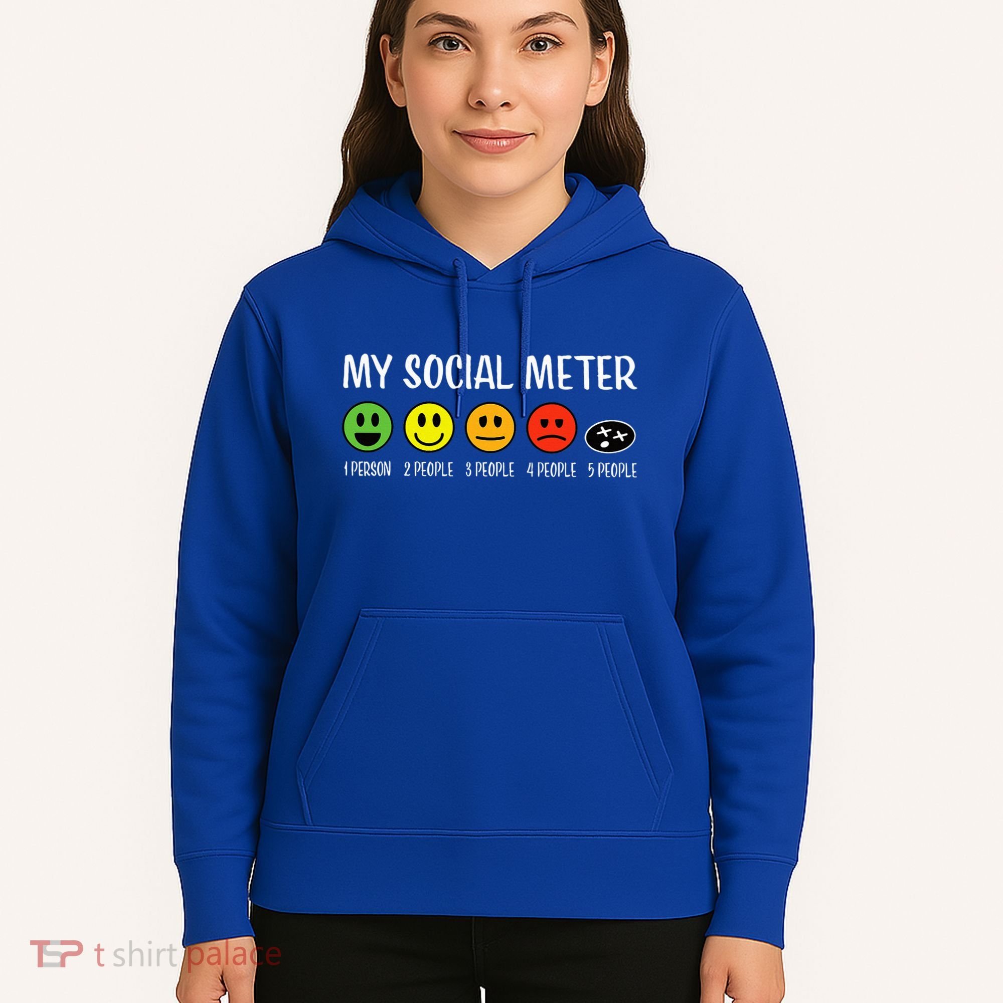 My Social Meter Funny Introvert Too Many People Sarcasm Hoodie