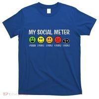 My Social Meter Funny Introvert Too Many People Sarcasm T-Shirt thumb 0