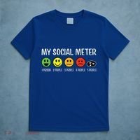 My Social Meter Funny Introvert Too Many People Sarcasm T-Shirt thumb 5