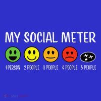 My Social Meter Funny Introvert Too Many People Sarcasm Baby Bodysuit thumb 2