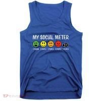 My Social Meter Funny Introvert Too Many People Sarcasm Tank Top thumb 0