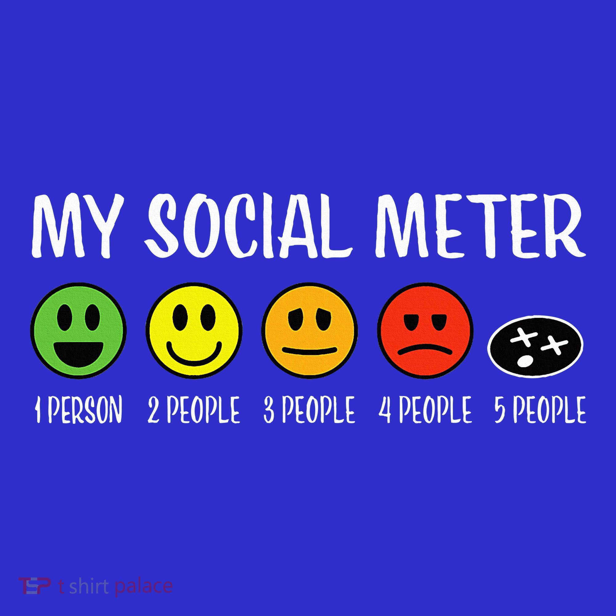 My Social Meter Funny Introvert Too Many People Sarcasm Tank Top
