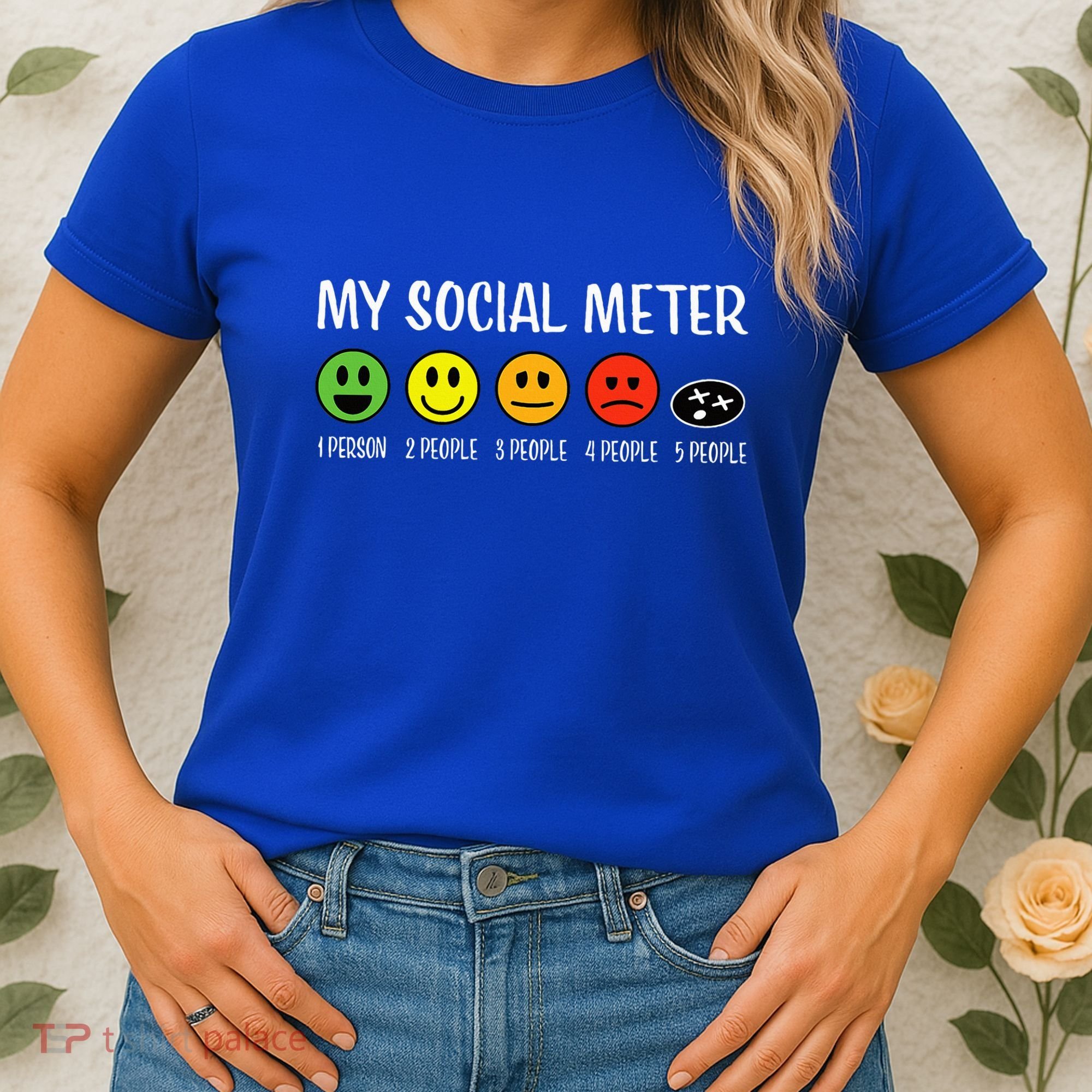 My Social Meter Funny Introvert Too Many People Sarcasm Women's T-Shirt