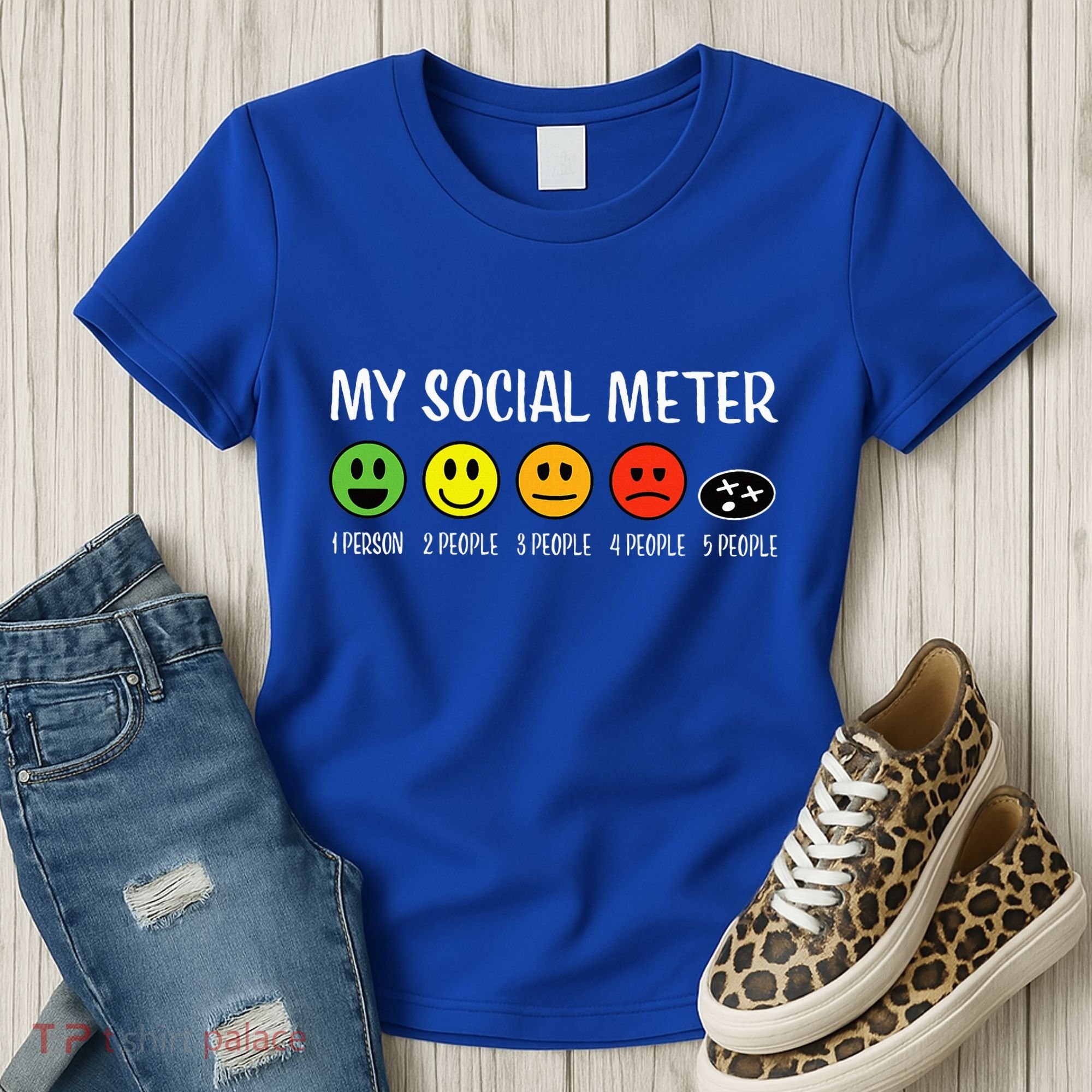 My Social Meter Funny Introvert Too Many People Sarcasm Women's T-Shirt