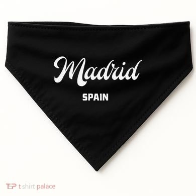Madrid Spain USA-Made Doggie Bandana