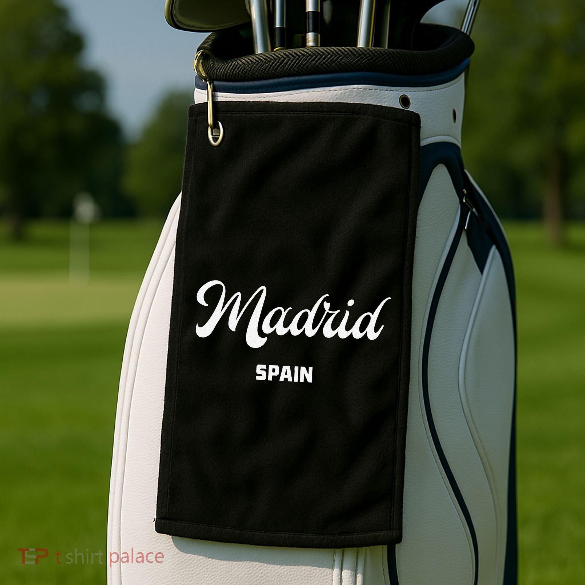 Madrid Spain Golf Towel