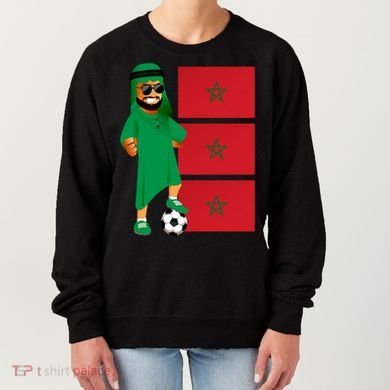 Moroccan Sheik Morocco Flag Soccer Gift Women's Sweatshirt
