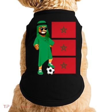 Moroccan Sheik Morocco Flag Soccer Gift Doggie Tank