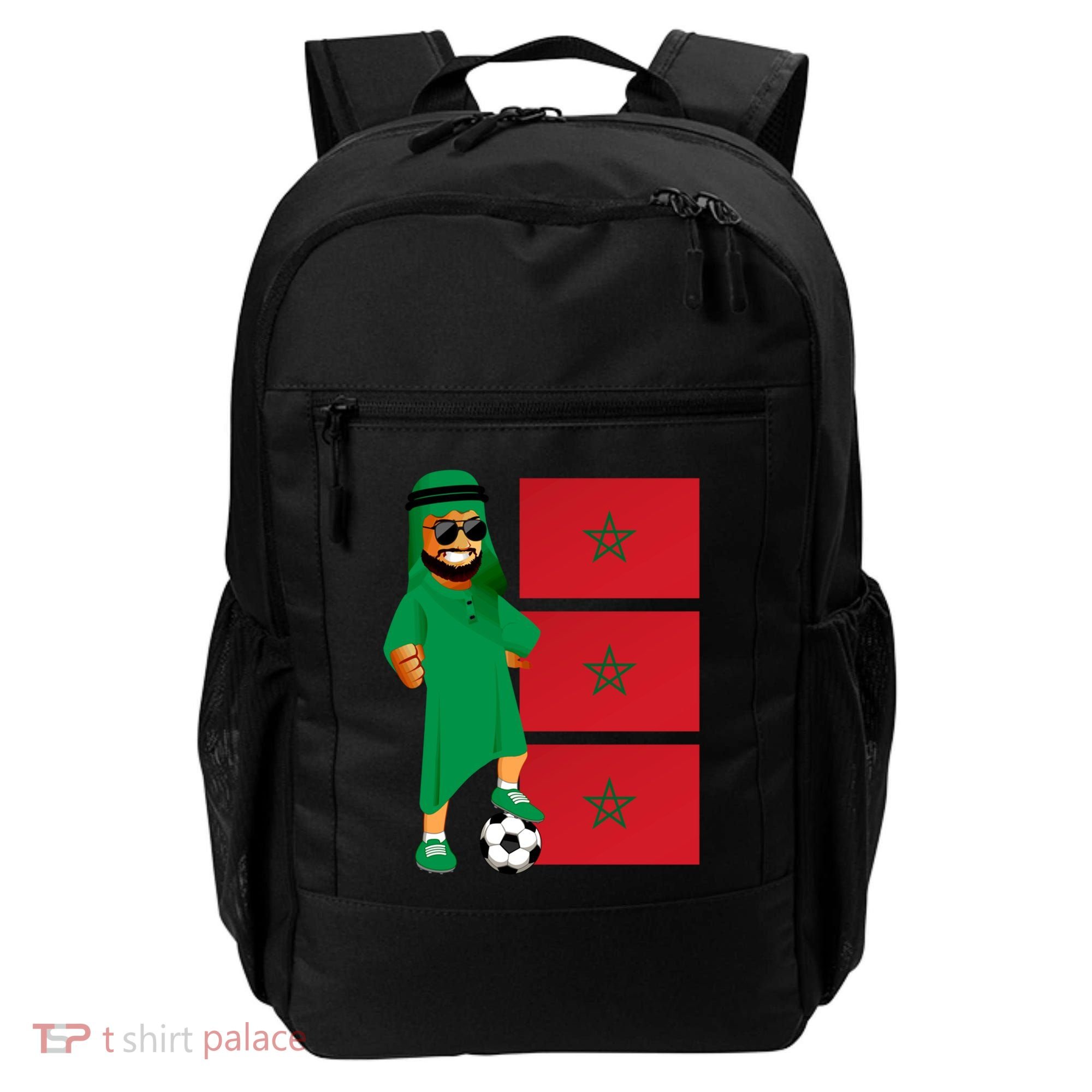 Moroccan Sheik Morocco Flag Soccer Gift Backpack