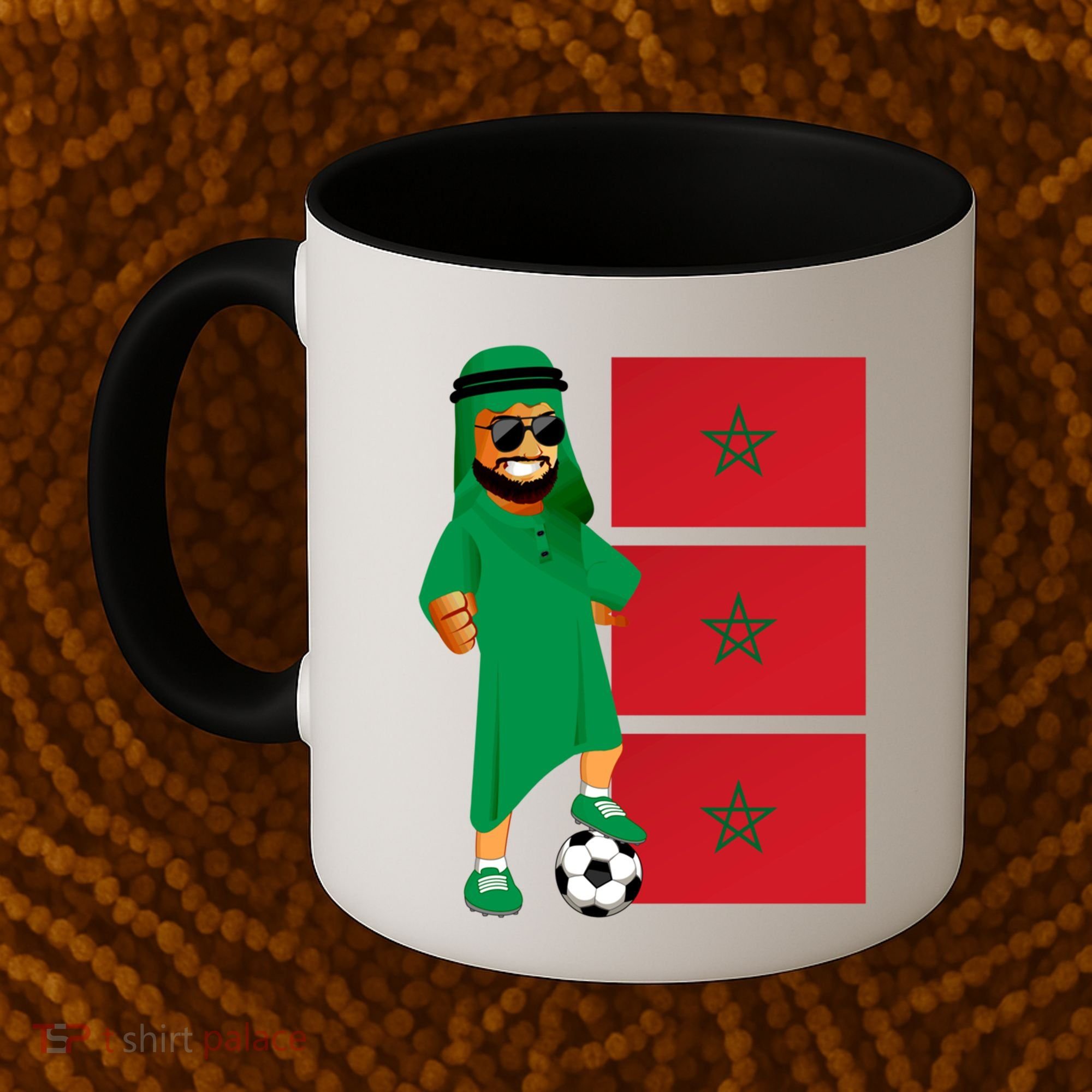 Moroccan Sheik Morocco Flag Soccer Gift Coffee Mug