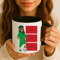 Moroccan Sheik Morocco Flag Soccer Gift Coffee Mug thumb 3