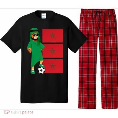 Moroccan Sheik Morocco Flag Soccer Gift Pajama Set