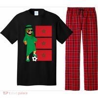 Moroccan Sheik Morocco Flag Soccer Gift Pajama Set thumb 0