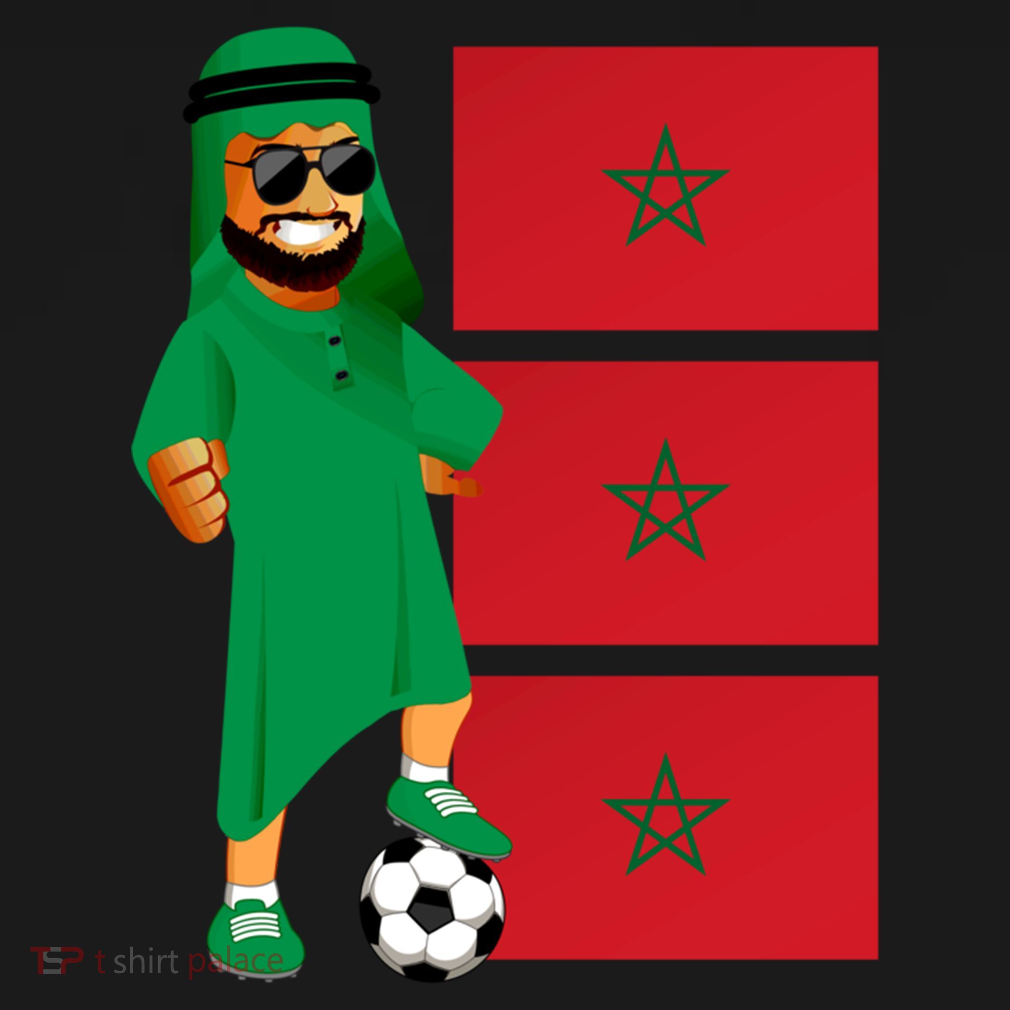 Moroccan Sheik Morocco Flag Soccer Gift Pajama Set
