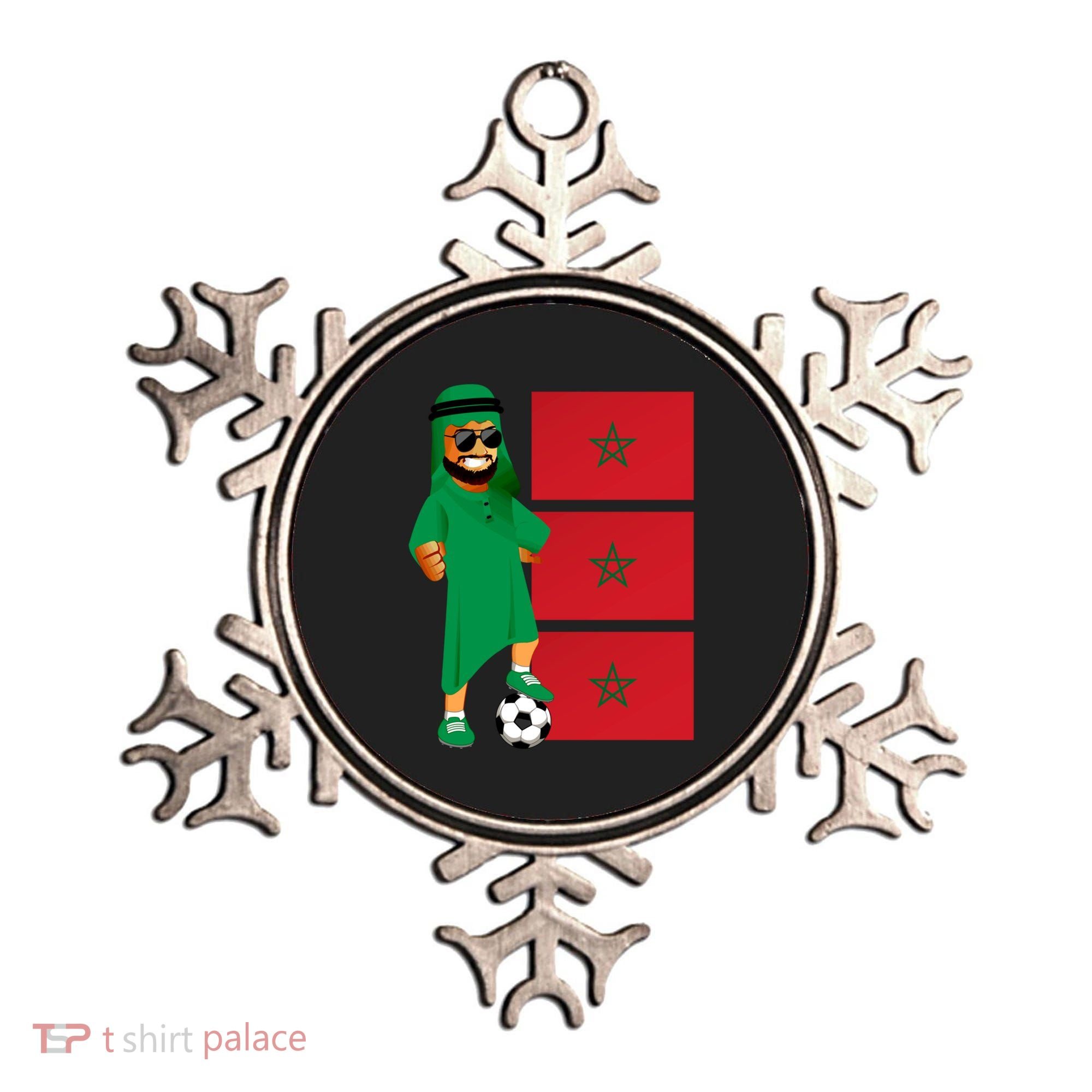 Moroccan Sheik Morocco Flag Soccer Gift Ornament