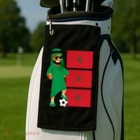 Moroccan Sheik Morocco Flag Soccer Gift Golf Towel thumb 2