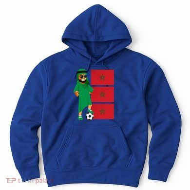 Moroccan Sheik Morocco Flag Soccer Gift Hoodie