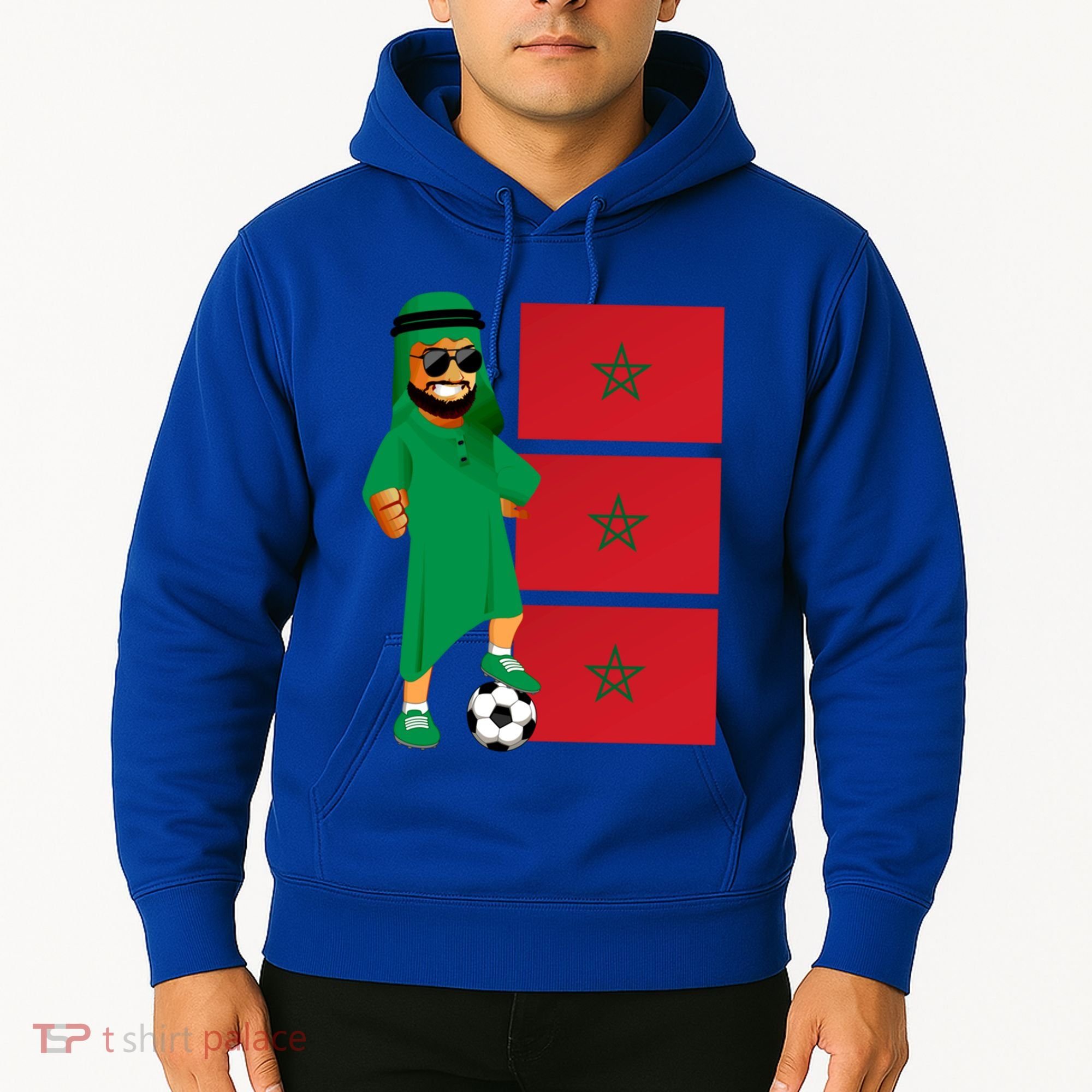 Moroccan Sheik Morocco Flag Soccer Gift Hoodie