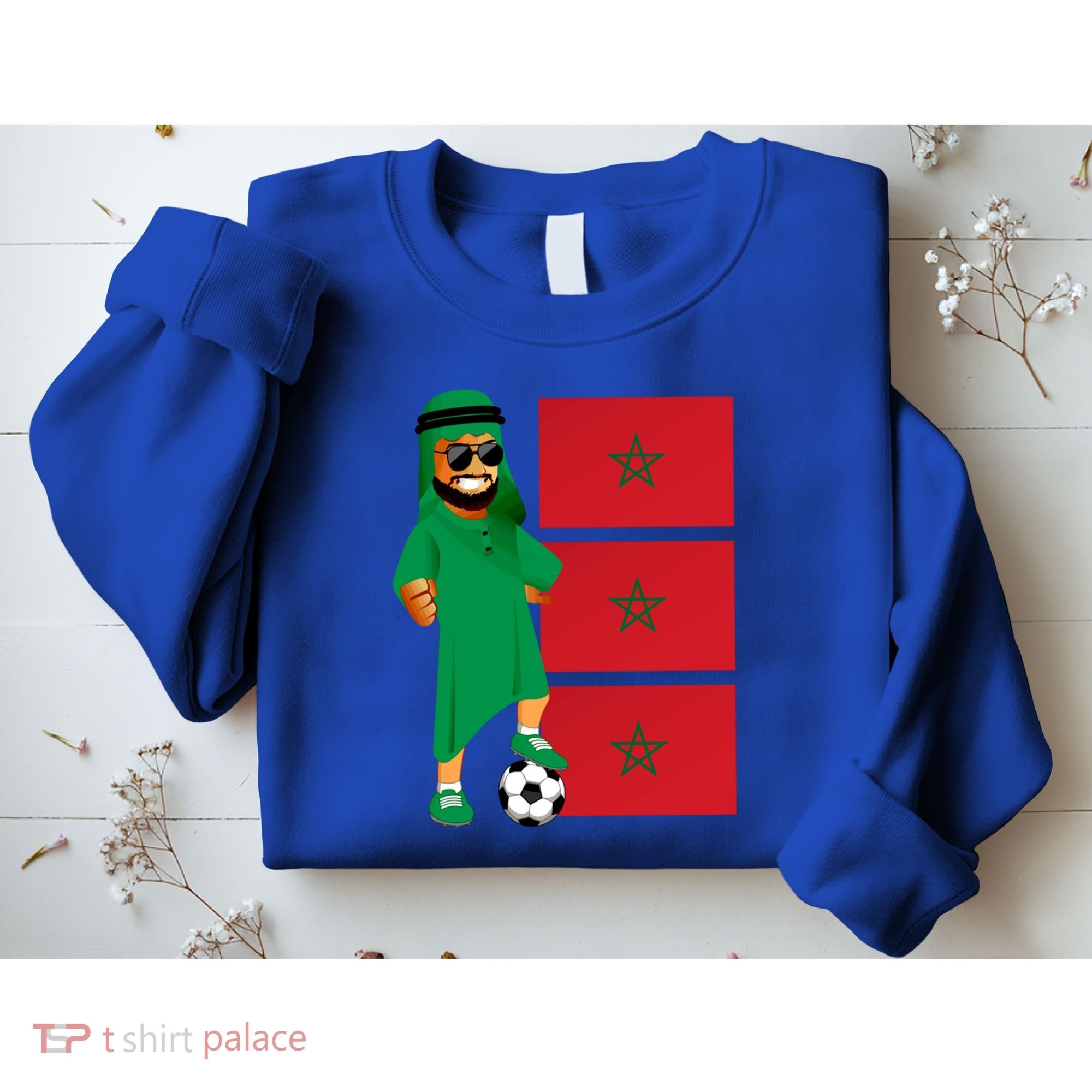 Moroccan Sheik Morocco Flag Soccer Gift Sweatshirt