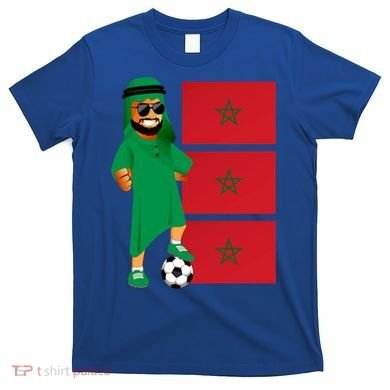 Moroccan Sheik Morocco Flag Soccer Gift T-Shirt