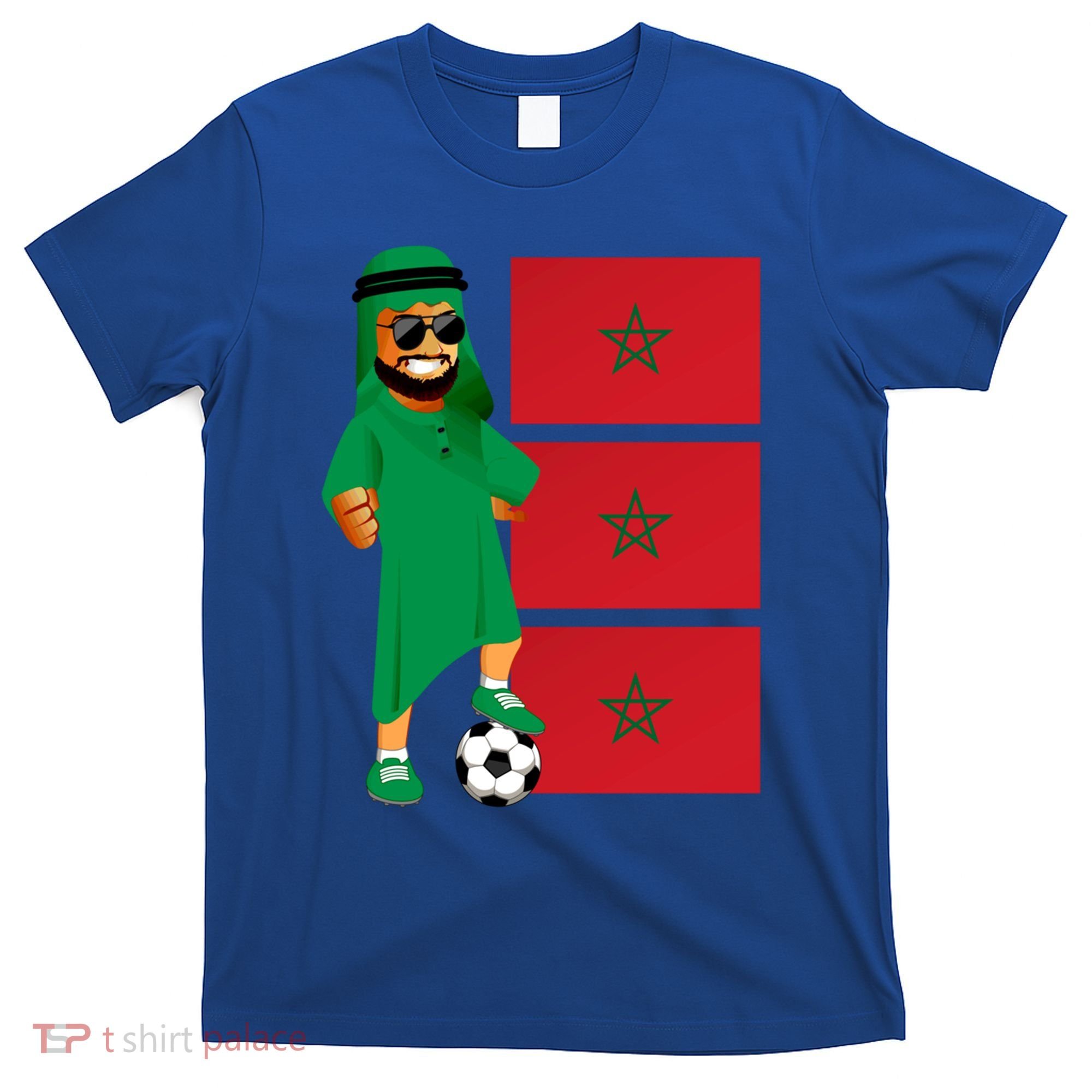 Moroccan Sheik Morocco Flag Soccer Gift T-Shirt
