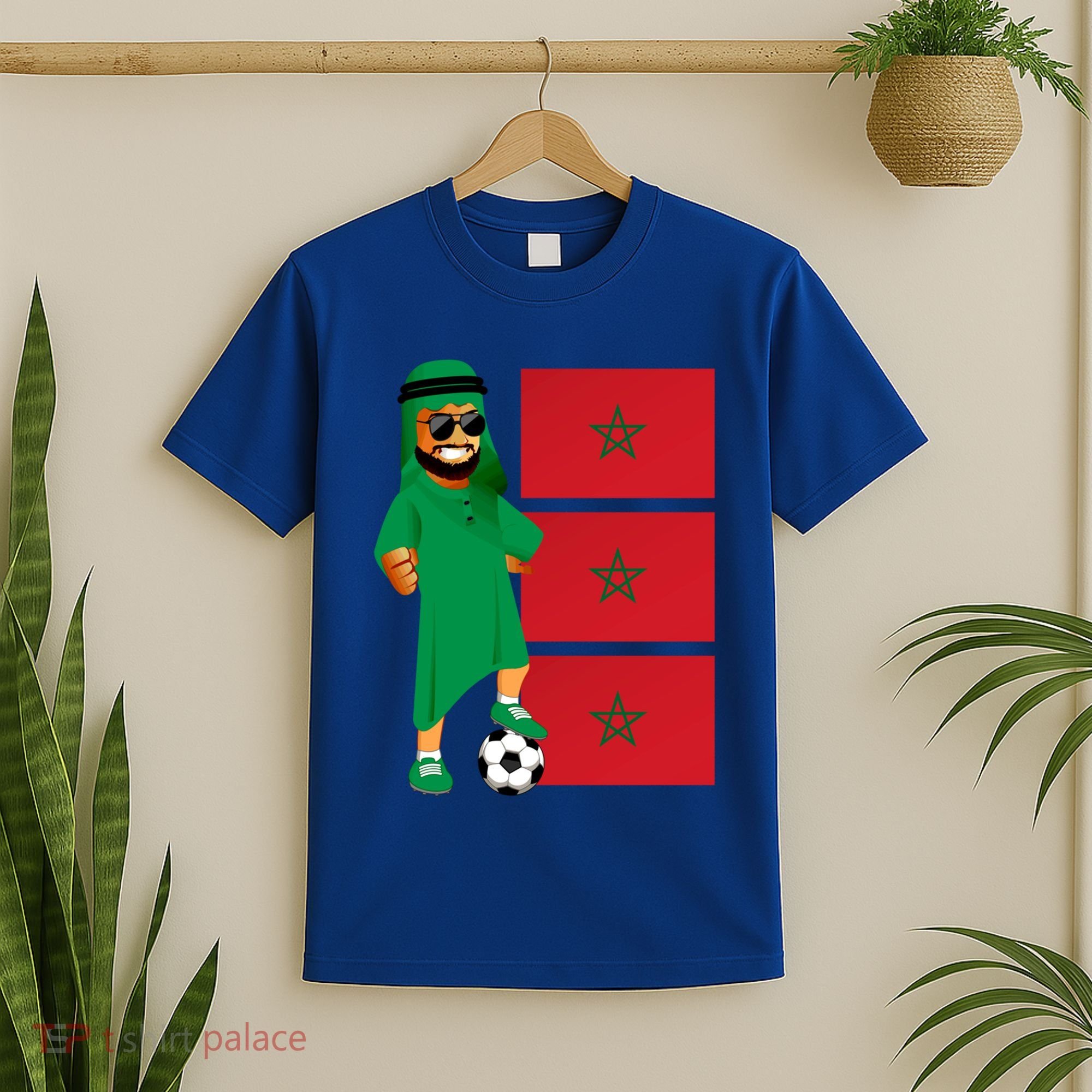 Moroccan Sheik Morocco Flag Soccer Gift T-Shirt