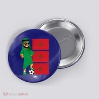Moroccan Sheik Morocco Flag Soccer Gift Button thumb 0