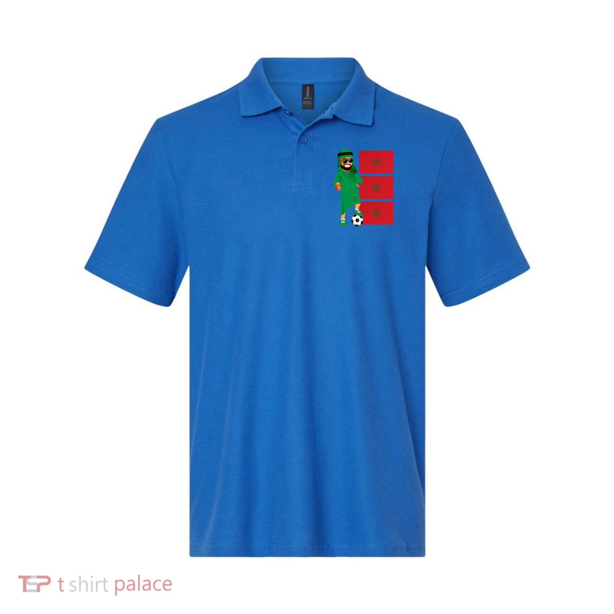 Moroccan Sheik Morocco Flag Soccer Gift Polo