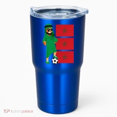 Moroccan Sheik Morocco Flag Soccer Gift Tumbler