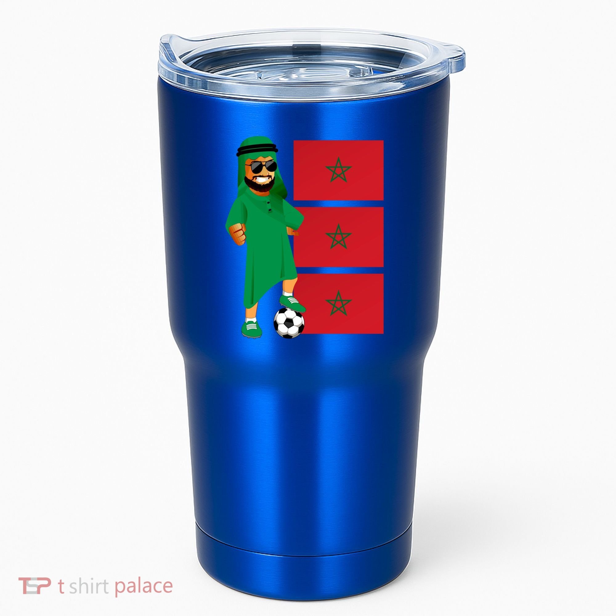 Moroccan Sheik Morocco Flag Soccer Gift Tumbler