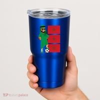 Moroccan Sheik Morocco Flag Soccer Gift Tumbler thumb 2