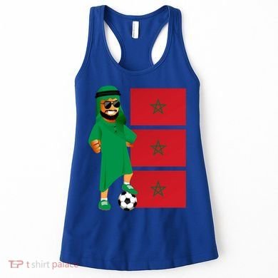 Moroccan Sheik Morocco Flag Soccer Gift Women's Tank Top