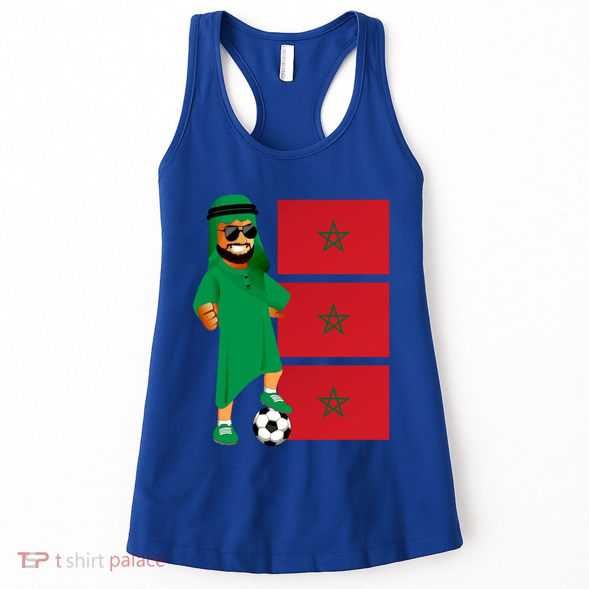 Moroccan Sheik Morocco Flag Soccer Gift Women's Tank Top