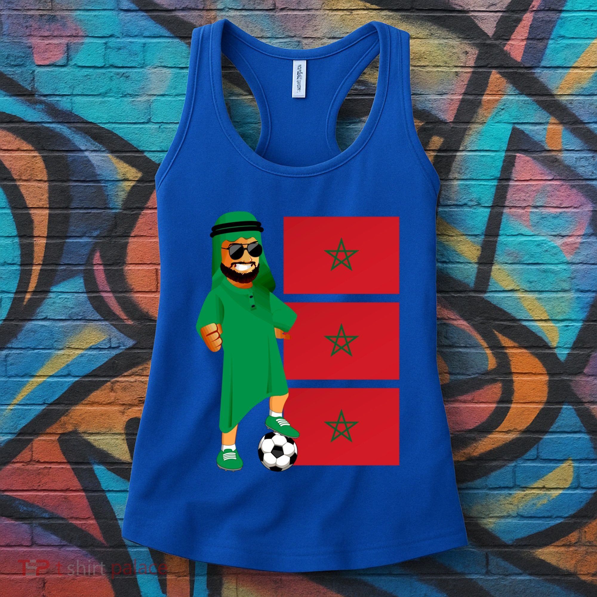 Moroccan Sheik Morocco Flag Soccer Gift Women's Tank Top