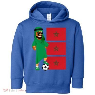 Moroccan Sheik Morocco Flag Soccer Gift Toddler Hoodie