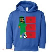 Moroccan Sheik Morocco Flag Soccer Gift Toddler Hoodie thumb 0