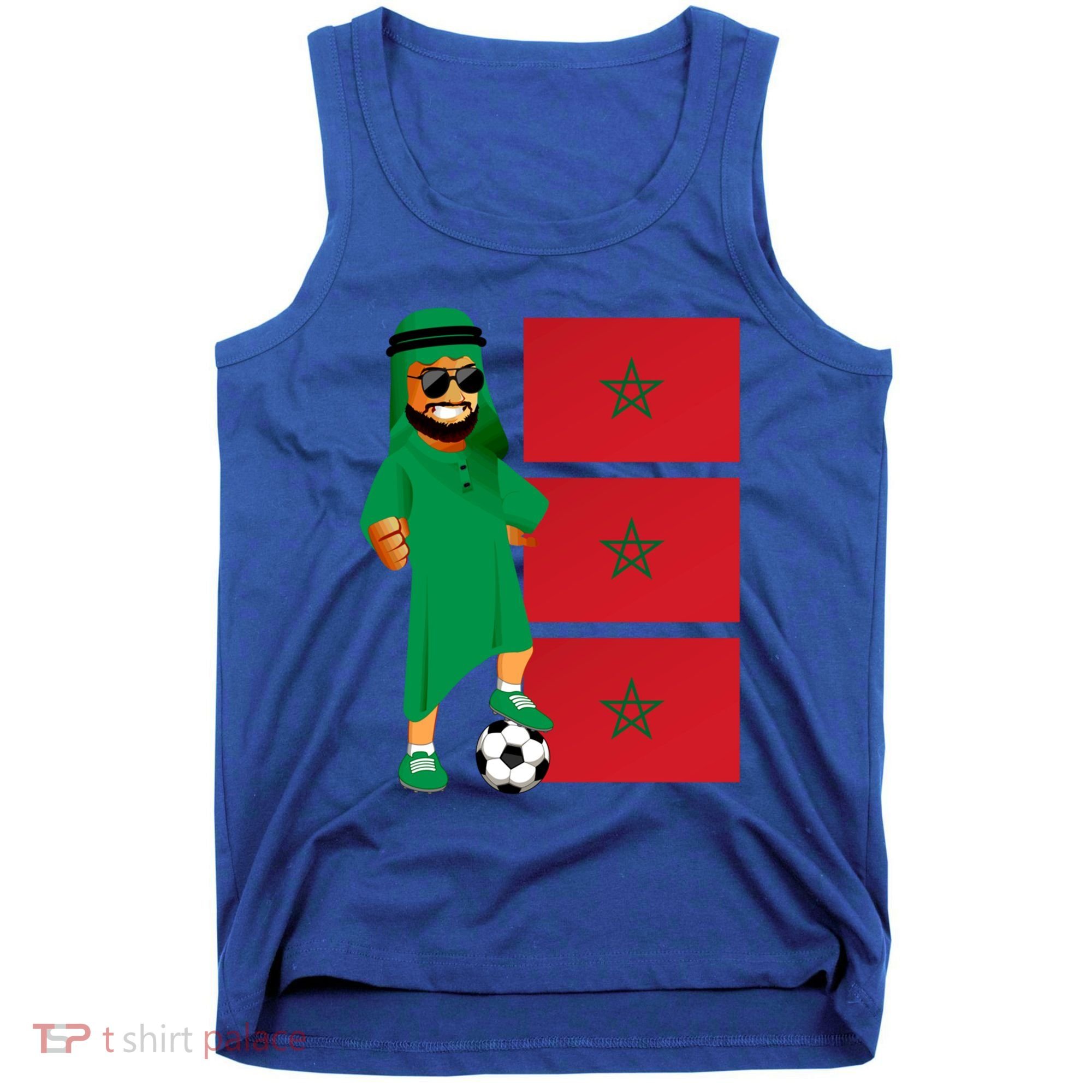 Moroccan Sheik Morocco Flag Soccer Gift Tank Top