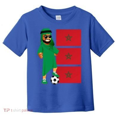 Moroccan Sheik Morocco Flag Soccer Gift Toddler T-Shirt