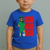 Moroccan Sheik Morocco Flag Soccer Gift Toddler T-Shirt thumb 2