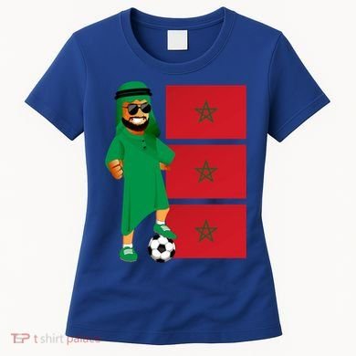 Moroccan Sheik Morocco Flag Soccer Gift Women's T-Shirt