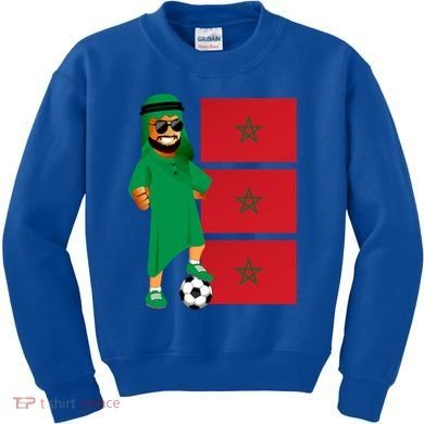 Moroccan Sheik Morocco Flag Soccer Gift Kids Sweatshirt