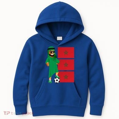 Moroccan Sheik Morocco Flag Soccer Gift Kids Hoodie