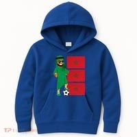 Moroccan Sheik Morocco Flag Soccer Gift Kids Hoodie thumb 0