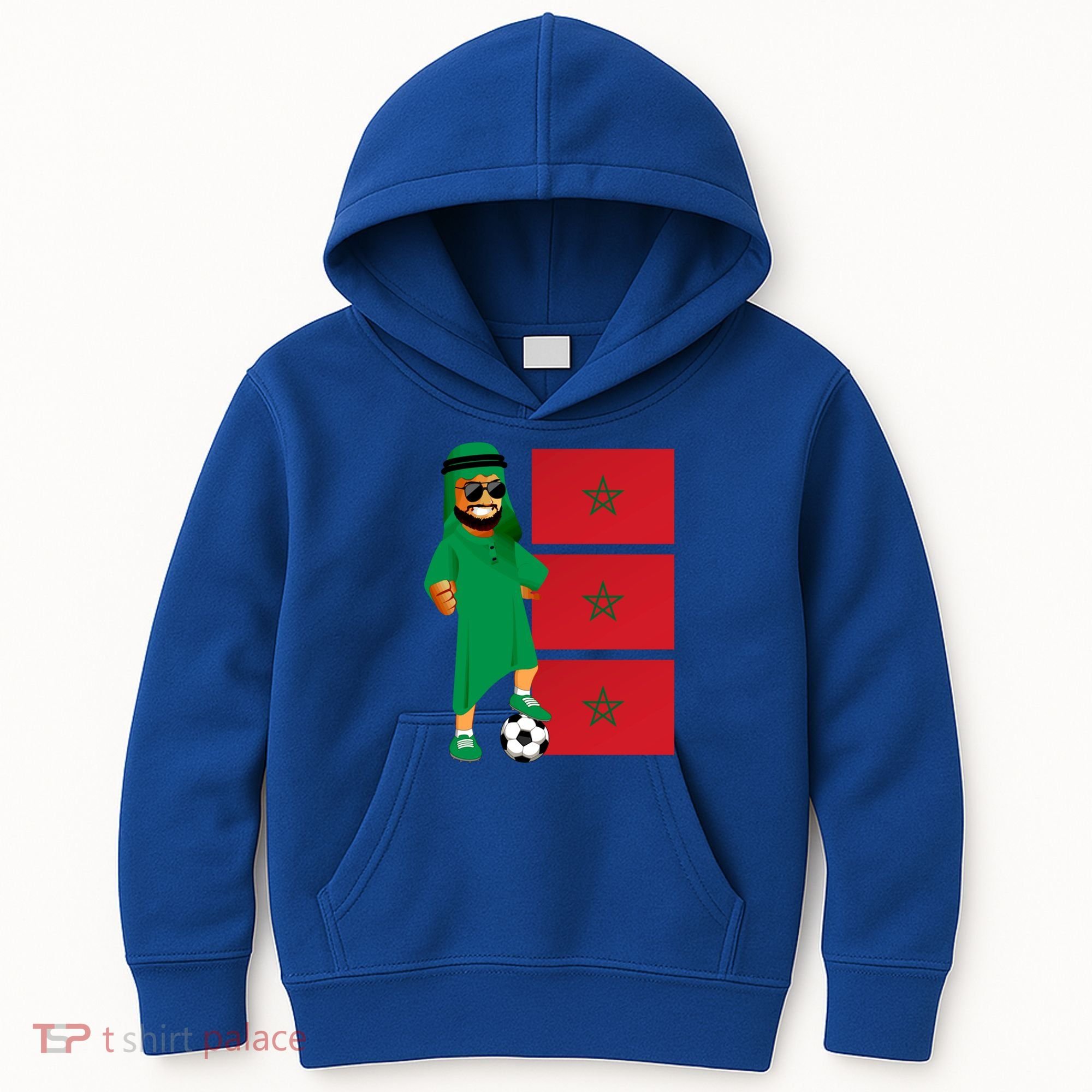Moroccan Sheik Morocco Flag Soccer Gift Kids Hoodie