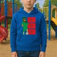 Moroccan Sheik Morocco Flag Soccer Gift Kids Hoodie thumb 2