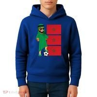 Moroccan Sheik Morocco Flag Soccer Gift Kids Hoodie thumb 4