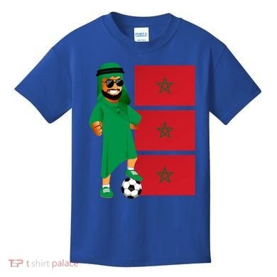 Moroccan Sheik Morocco Flag Soccer Gift Kids T-Shirt